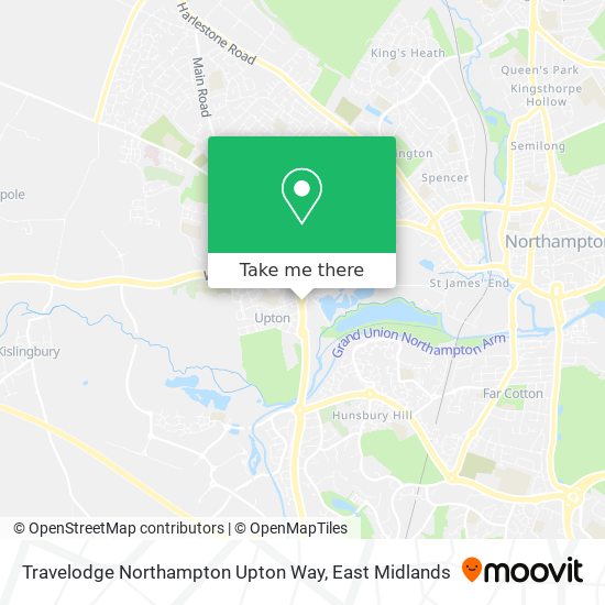 Travelodge Northampton Upton Way map