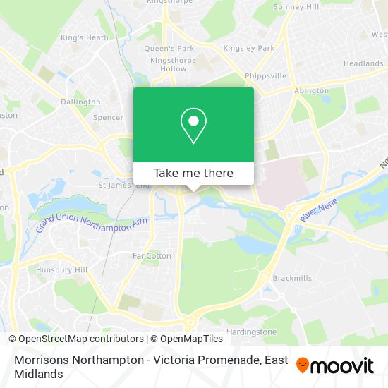 Morrisons Northampton - Victoria Promenade map
