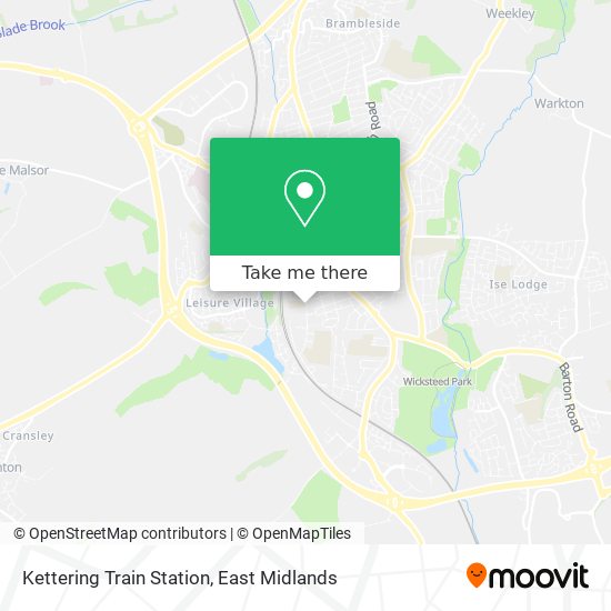 Kettering Train Station map