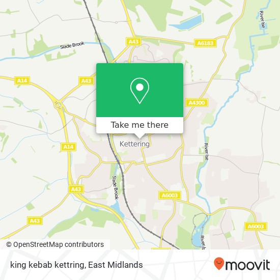 king kebab kettring map