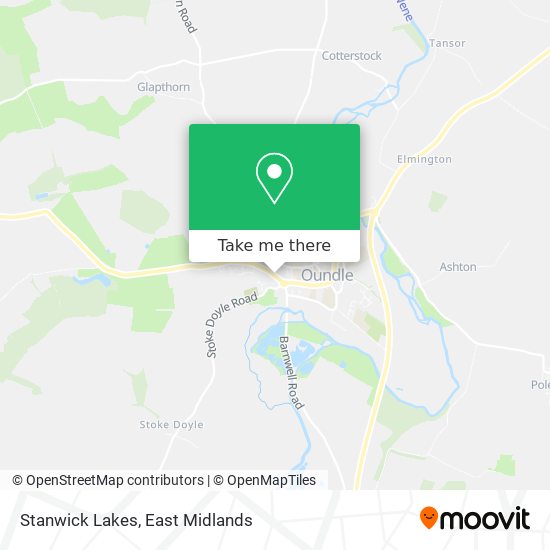 Stanwick Lakes map