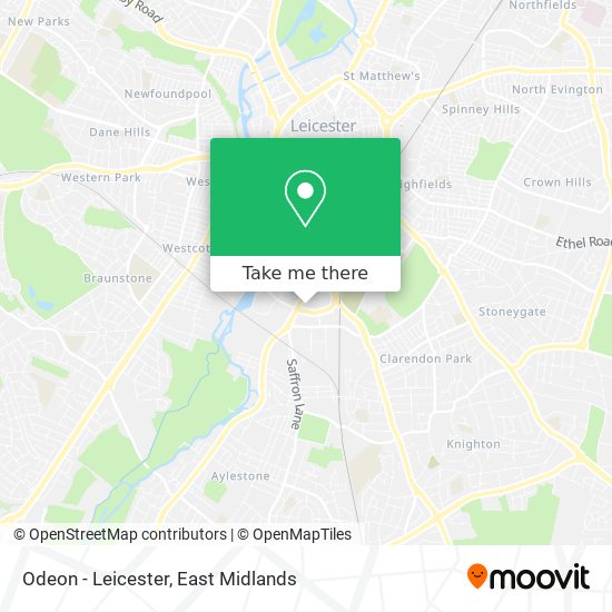 Odeon - Leicester map