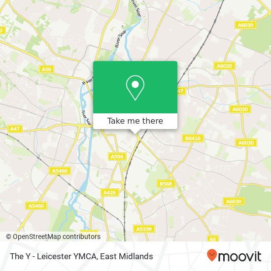 The Y - Leicester YMCA map