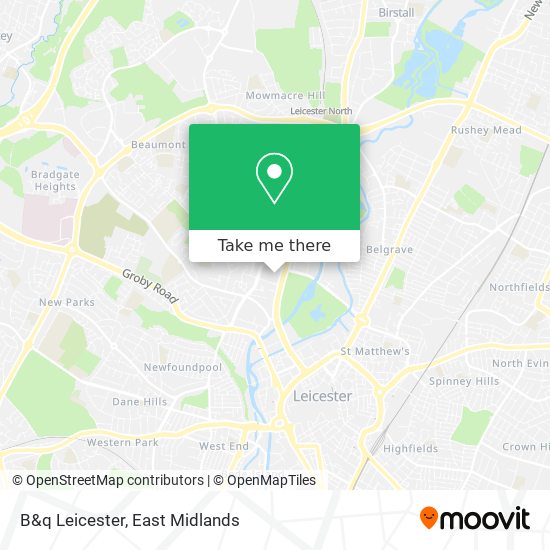 B&q Leicester map