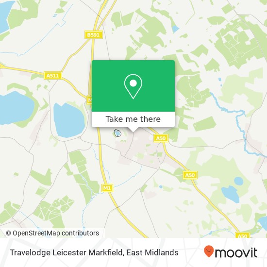 Travelodge Leicester Markfield map