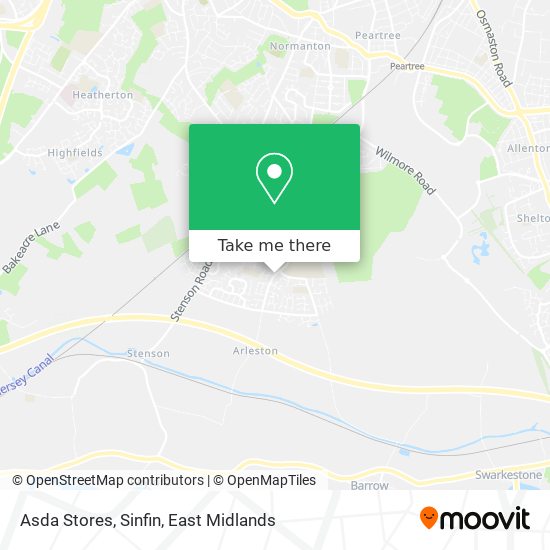 Asda Stores, Sinfin map