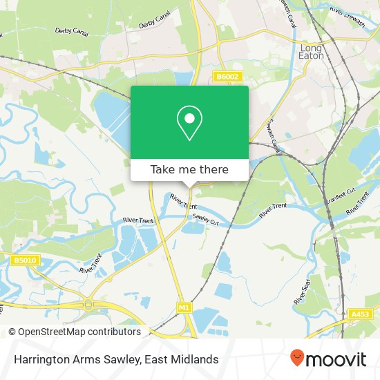 Harrington Arms Sawley map