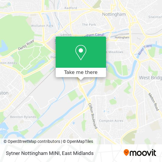 Sytner Nottingham MINI map