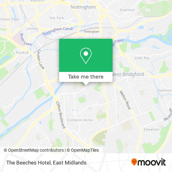 The Beeches Hotel map