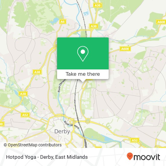Hotpod Yoga - Derby map