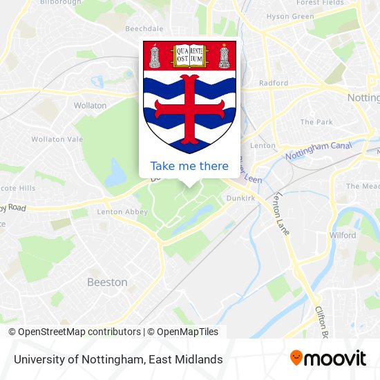 University of Nottingham map