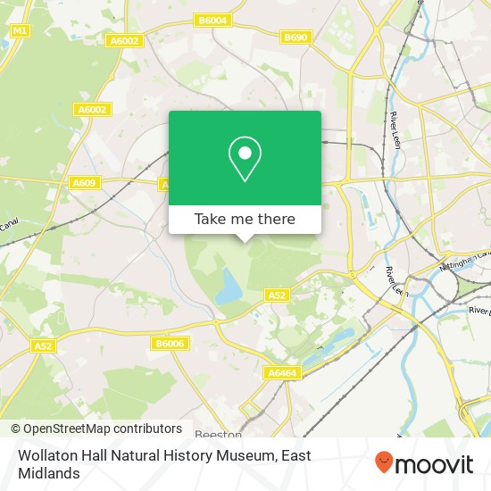 Wollaton Hall Natural History Museum map
