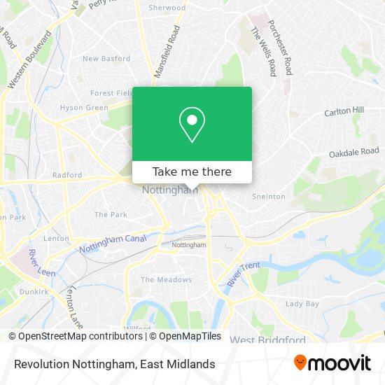 Revolution Nottingham map