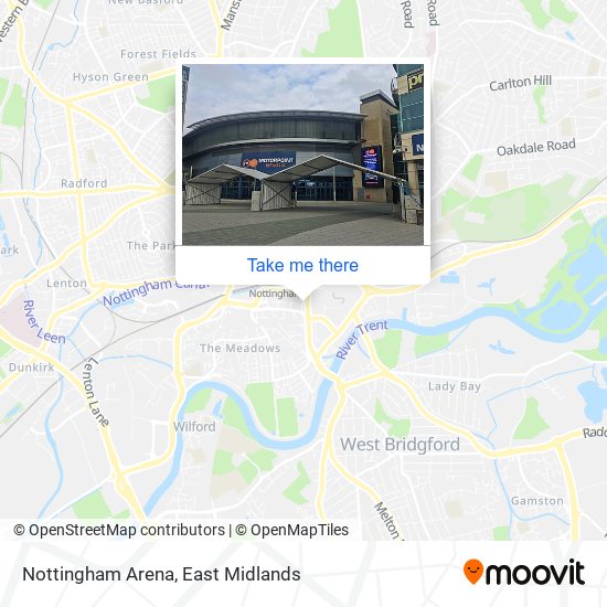 Nottingham Arena map