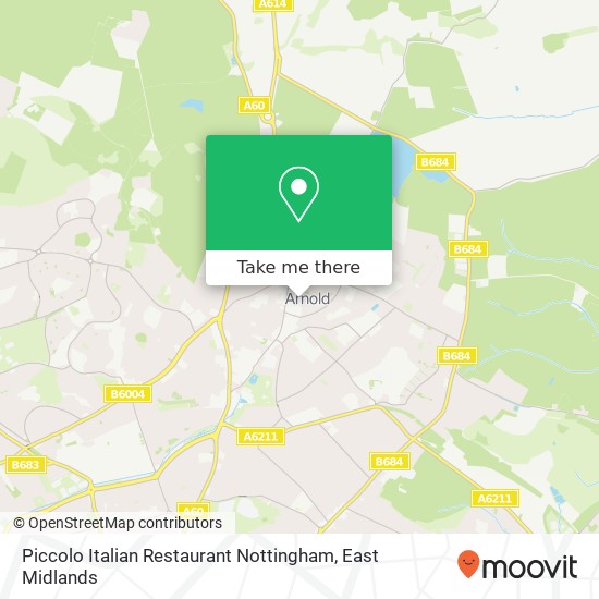 Piccolo Italian Restaurant Nottingham map