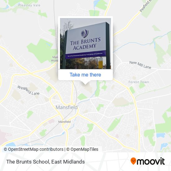 The Brunts School map