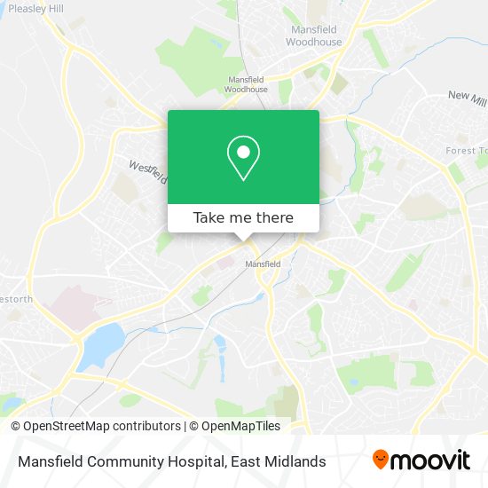 Mansfield Community Hospital map