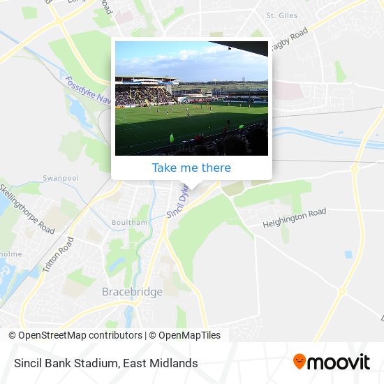 Sincil Bank Stadium map