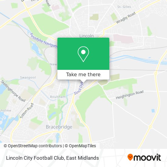 Lincoln City Football Club map