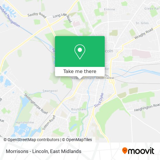 Morrisons - Lincoln map