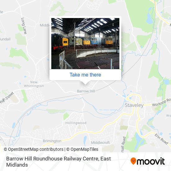 Barrow Hill Roundhouse Railway Centre map