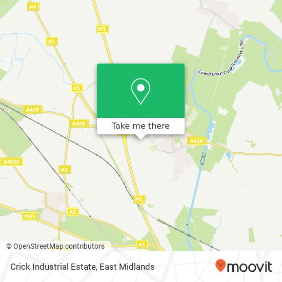 Crick Industrial Estate map