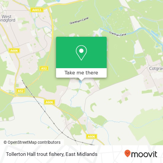 Tollerton Hall trout fishery map