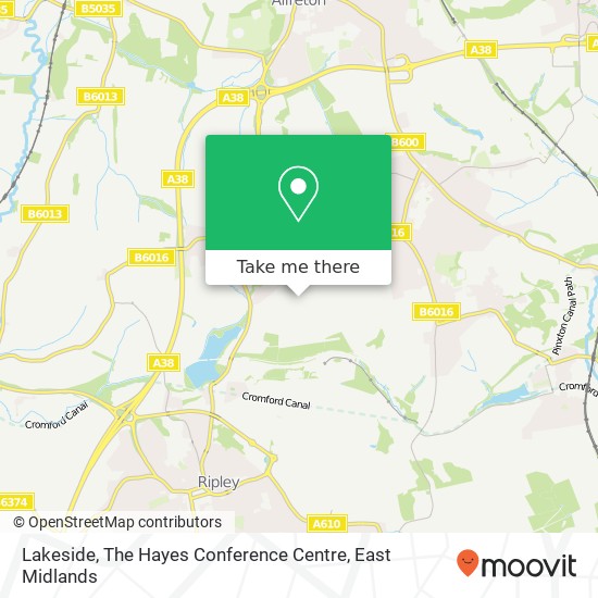 Lakeside, The Hayes Conference Centre map
