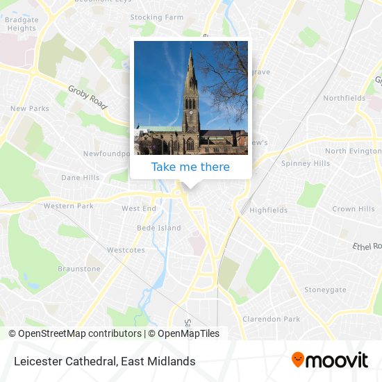 Leicester Cathedral map