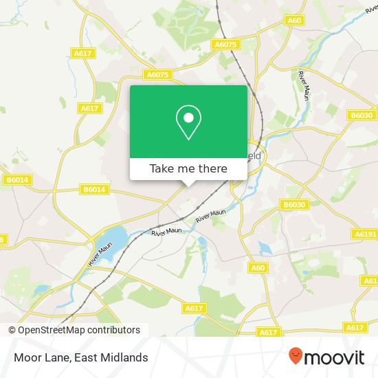 Moor Lane map