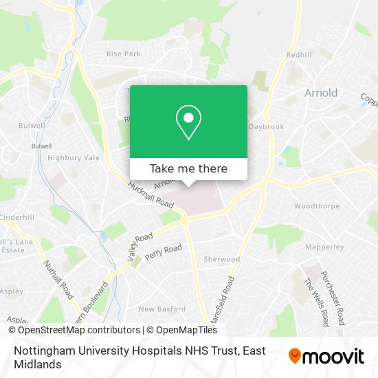 Nottingham University Hospitals NHS Trust map