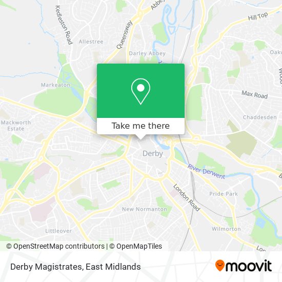 Derby Magistrates map