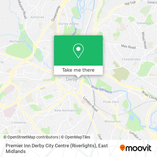 Premier Inn Derby City Centre (Riverlights) map
