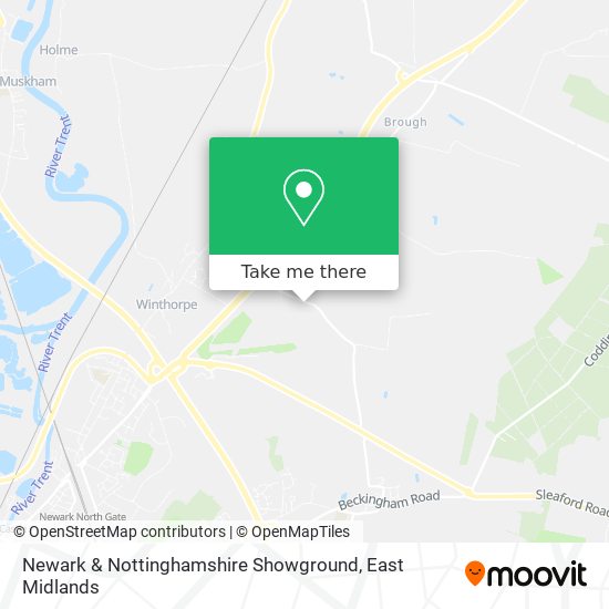 Newark & Nottinghamshire Showground map