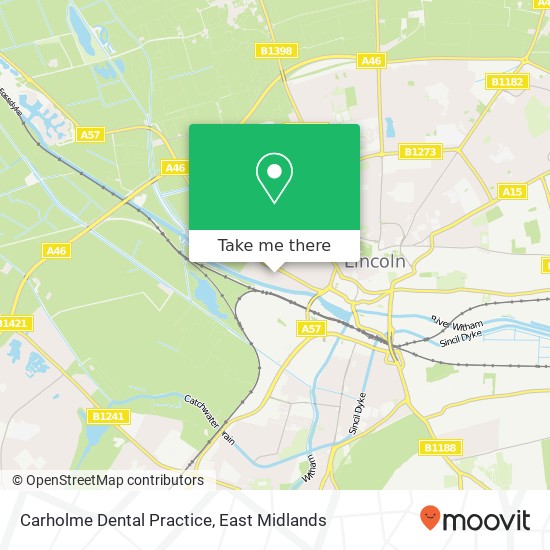 Carholme Dental Practice map