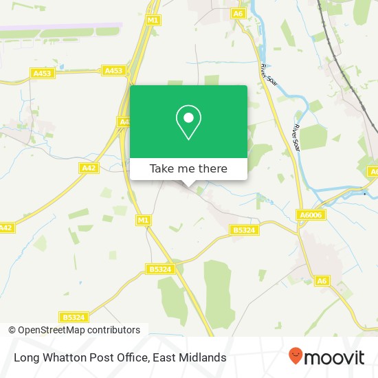 Long Whatton Post Office map