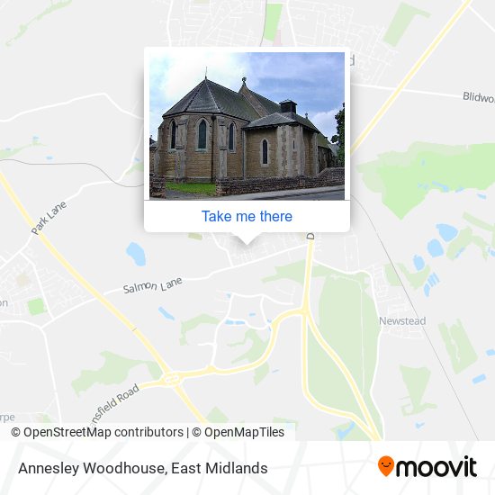 Annesley Woodhouse map