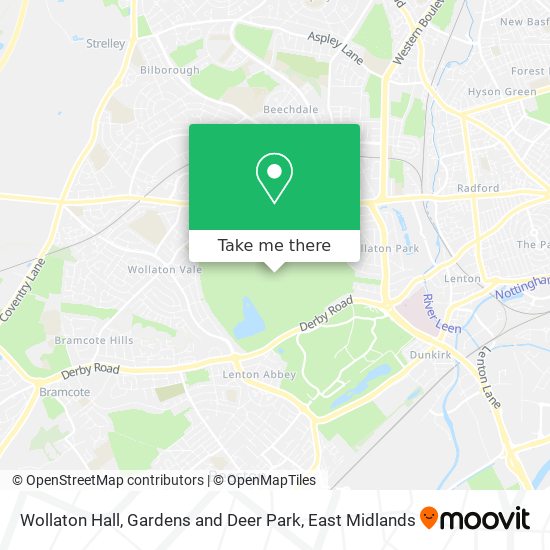 Wollaton Hall, Gardens and Deer Park map