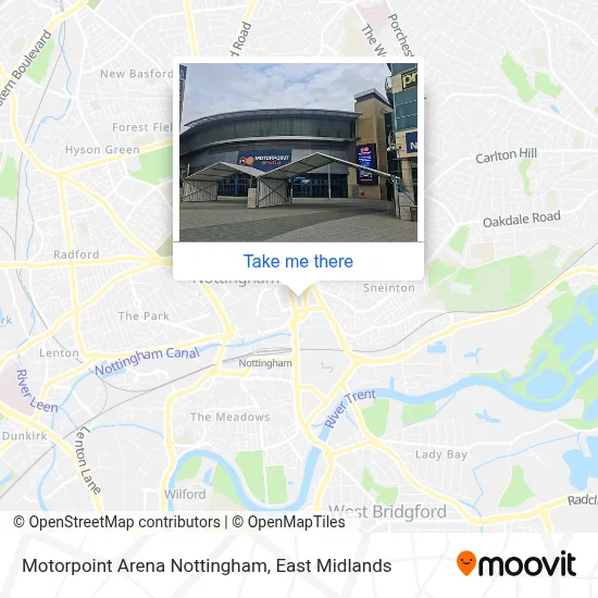 Motorpoint Arena Nottingham map