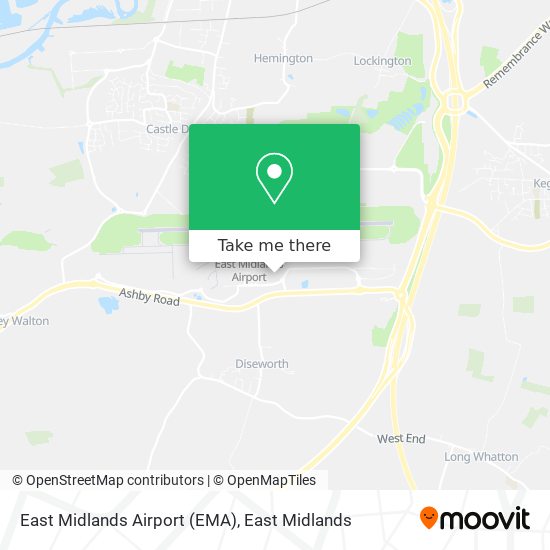 East Midlands Airport (EMA) map