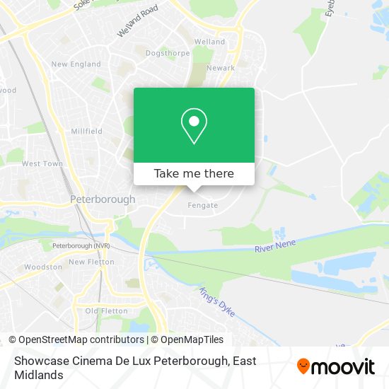 Showcase Cinema De Lux Peterborough map
