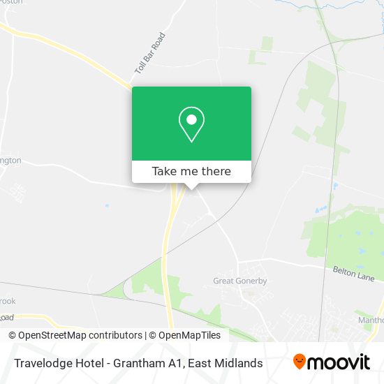 Travelodge Hotel - Grantham A1 map
