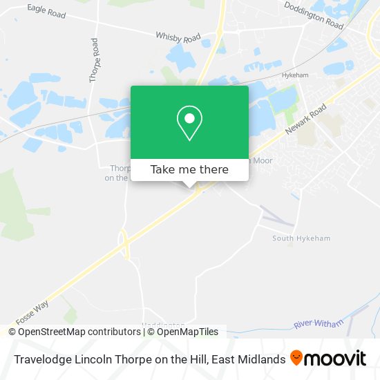 Travelodge Lincoln Thorpe on the Hill map