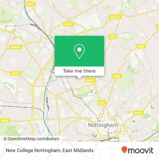 New College Nottingham map