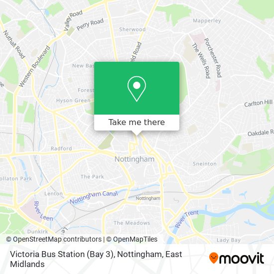 Victoria Bus Station (Bay 3), Nottingham map