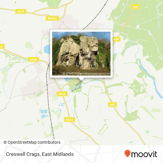 Creswell Crags map