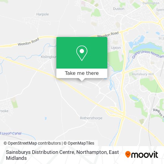 Sainsburys Distribution Centre, Northampton map
