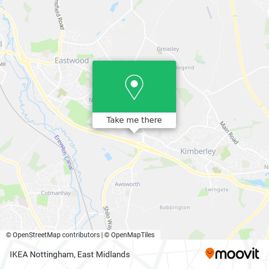 IKEA Nottingham map
