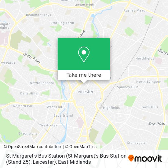 St Margaret's Bus Station (St Margaret's Bus Station (Stand Z5), Leicester) map