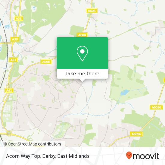Acorn Way Top, Derby map